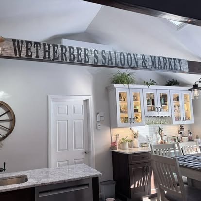 Wetherbee's Saloon custom sign