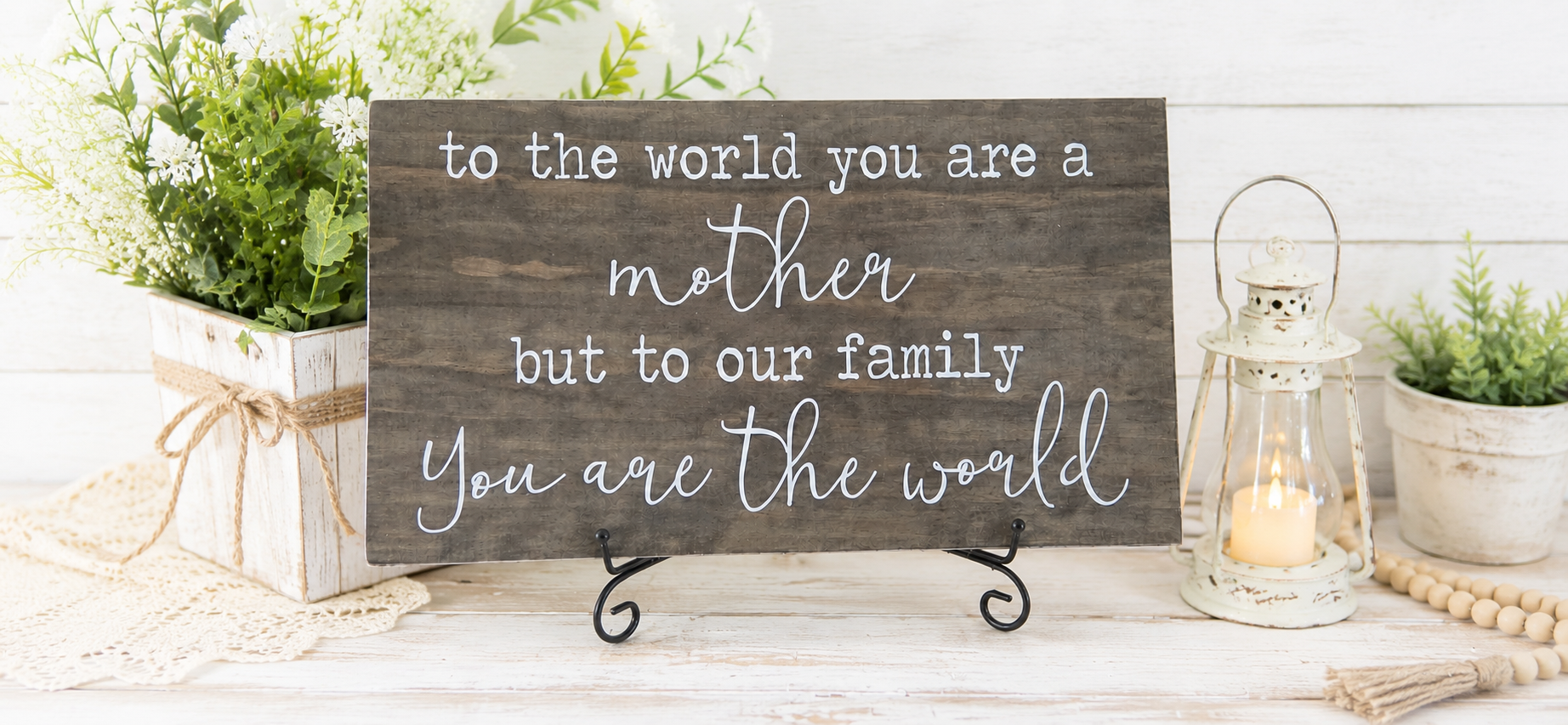 To the world you are a mother but to our family you are the world sign